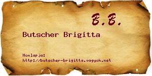 Butscher Brigitta névjegykártya